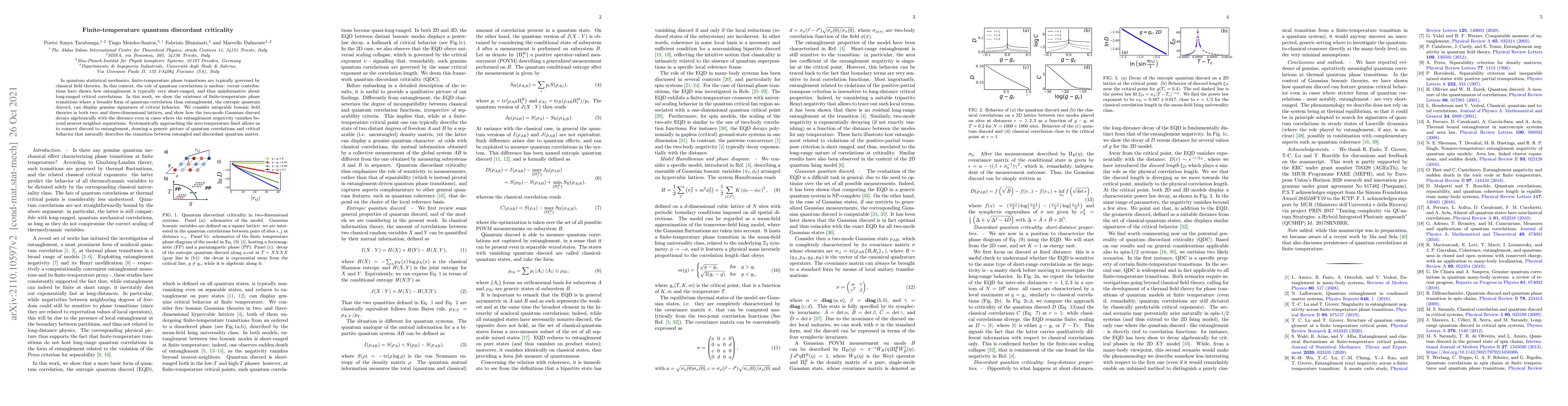 Thumbnail for Finite-temperature quantum discordant criticality