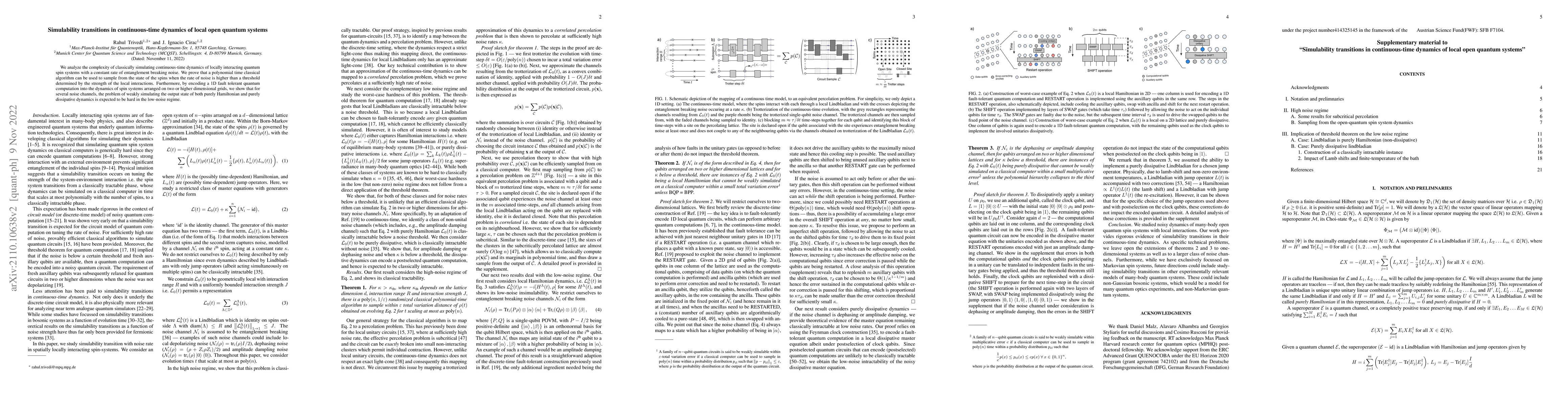 Thumbnail for Simulability transitions in continuous-time dynamics of local open
  quantum systems