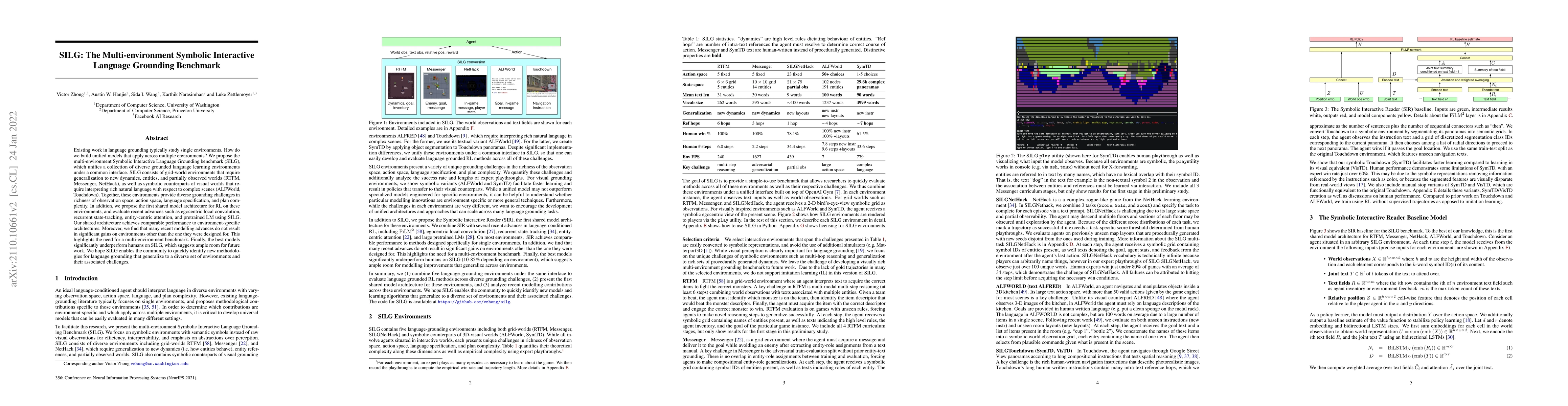 Thumbnail for SILG: The Multi-environment Symbolic Interactive Language Grounding
  Benchmark