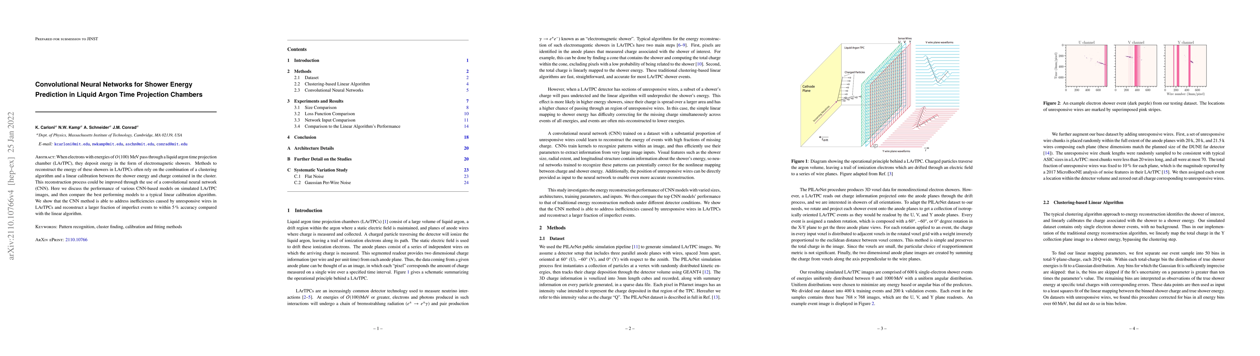 Thumbnail for Convolutional Neural Networks for Shower Energy Prediction in Liquid
  Argon Time Projection Chambers