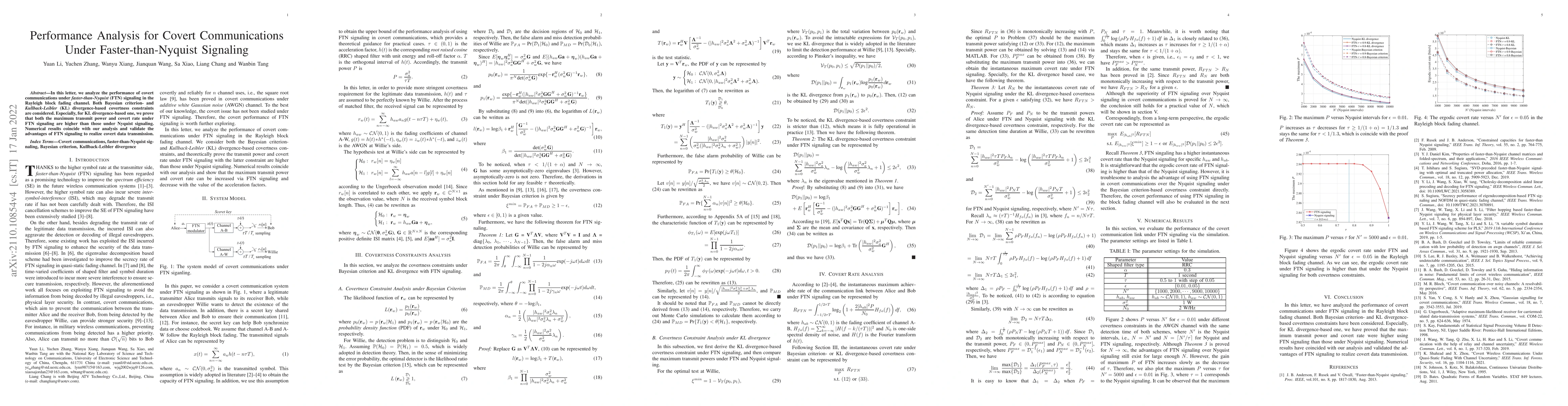 Thumbnail for Performance Analysis for Covert Communications Under Faster-than-Nyquist
  Signaling