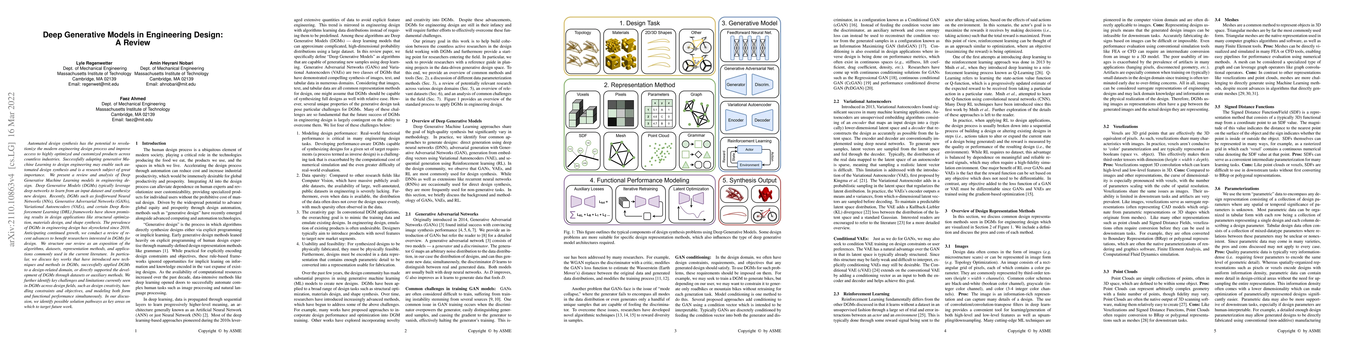 Thumbnail for Deep Generative Models in Engineering Design: A Review
