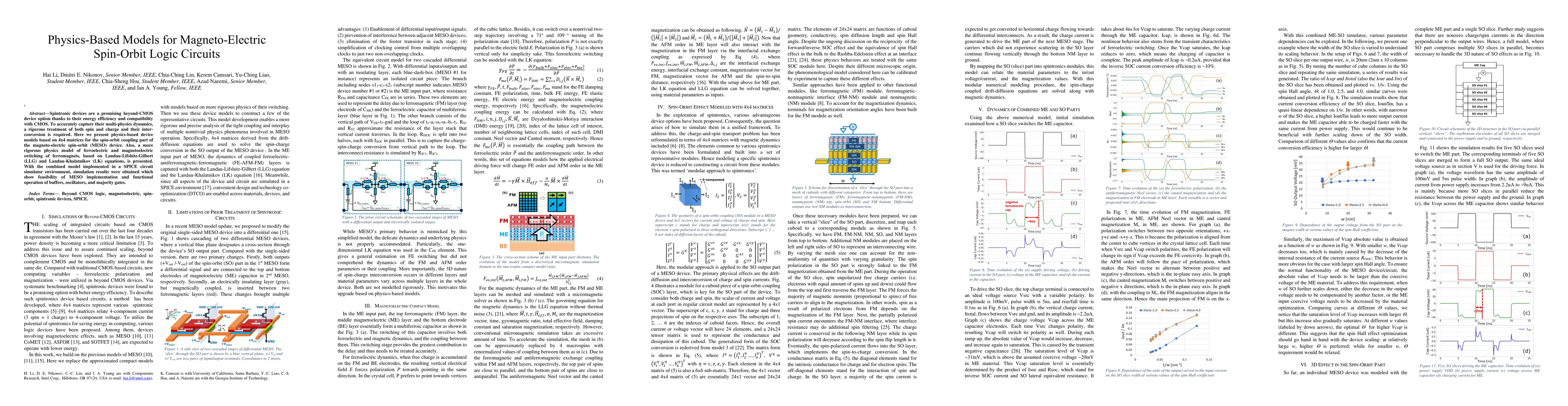 Thumbnail for Physics-Based Models for Magneto-Electric Spin-Orbit Logic Circuits
