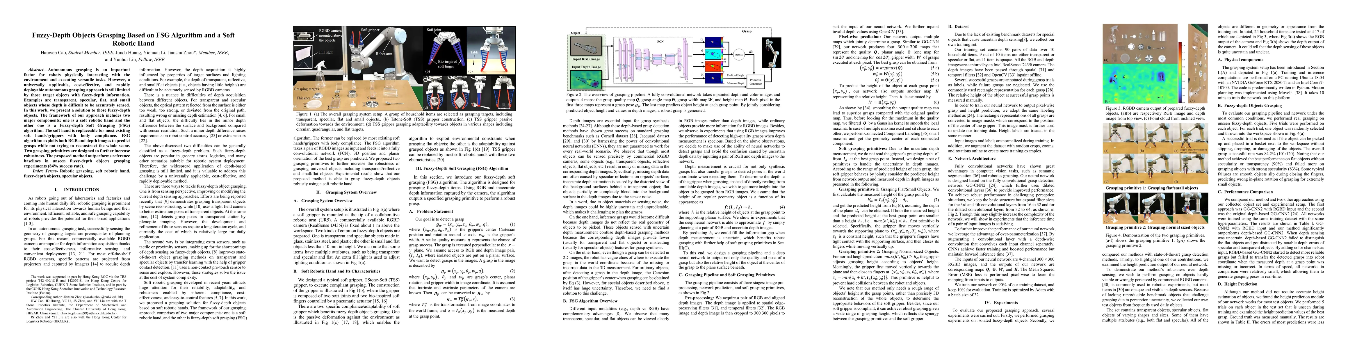 Thumbnail for Fuzzy-Depth Objects Grasping Based on FSG Algorithm and a Soft Robotic
  Hand