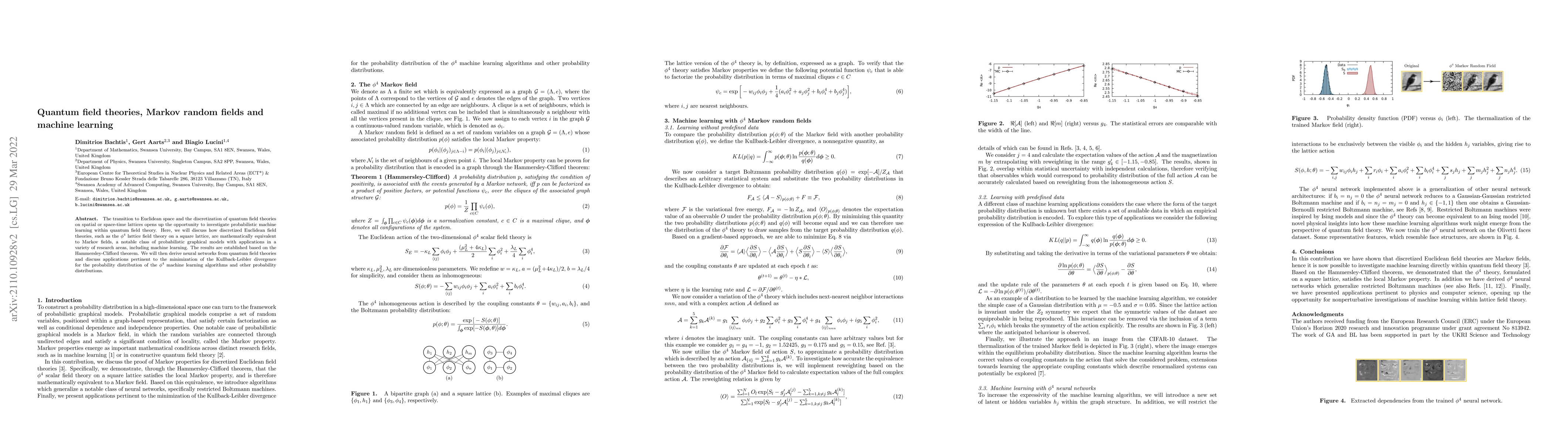 Thumbnail for Quantum field theories, Markov random fields and machine learning