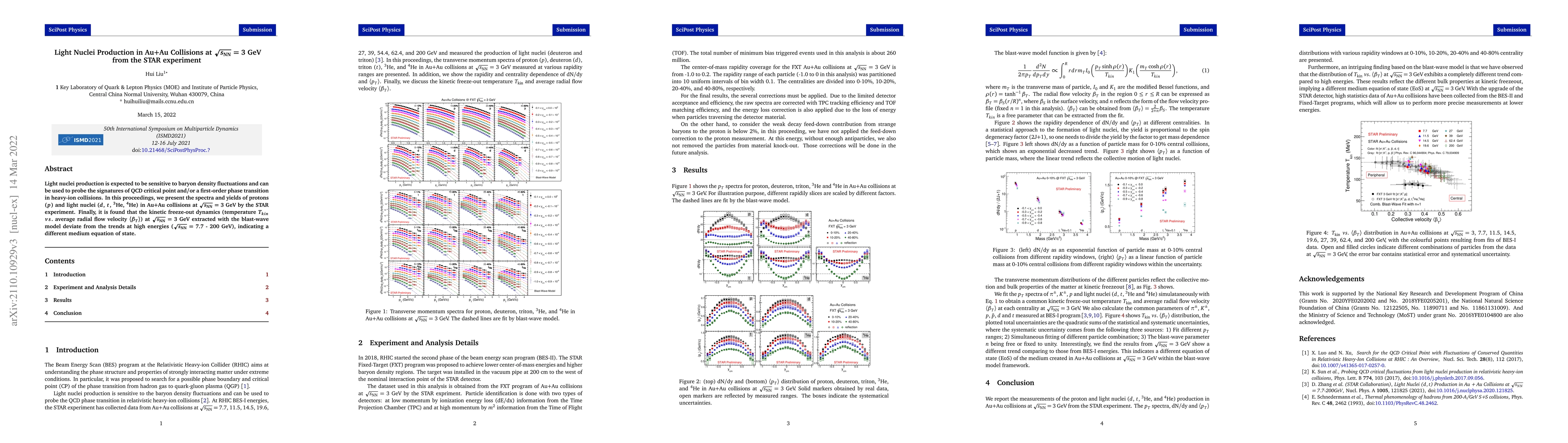 Thumbnail for Light Nuclei Production in Au+Au Collisions at $\sqrt{s_{\mathrm{NN}}}$
  = 3 GeV from the STAR experiment
