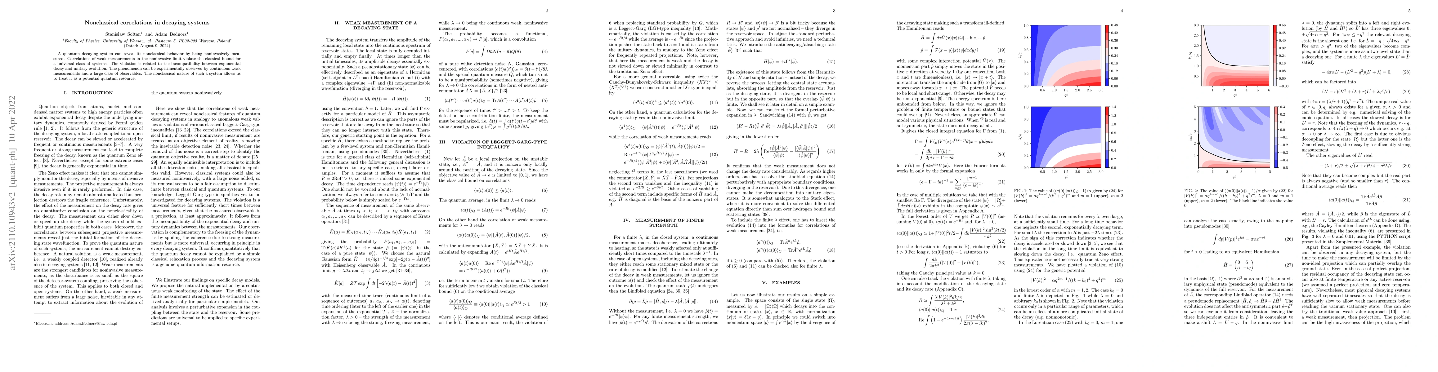 Thumbnail for Nonclassical correlations in decaying systems