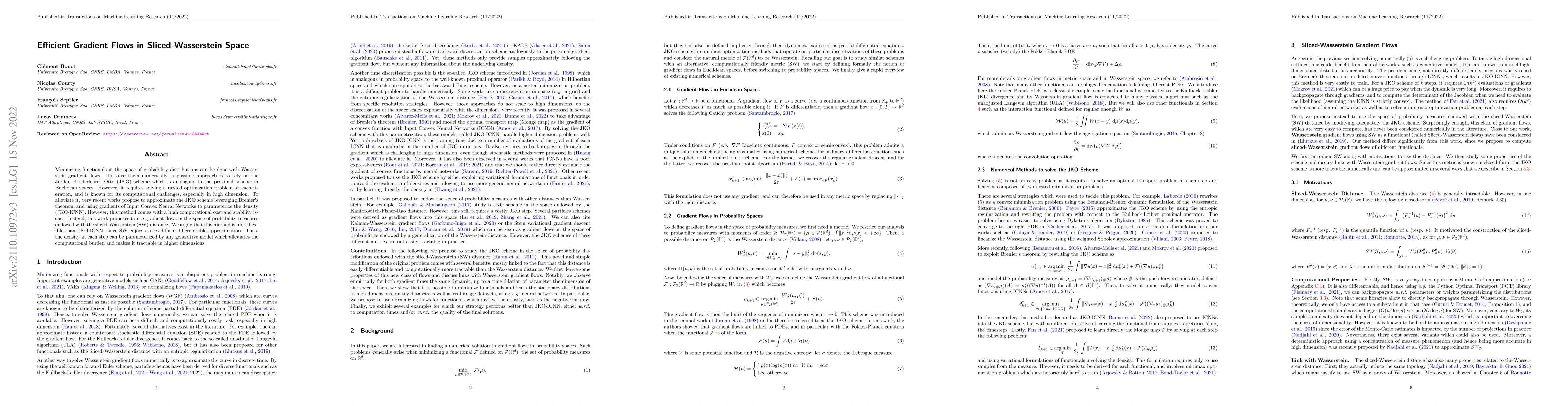 Thumbnail for Efficient Gradient Flows in Sliced-Wasserstein Space