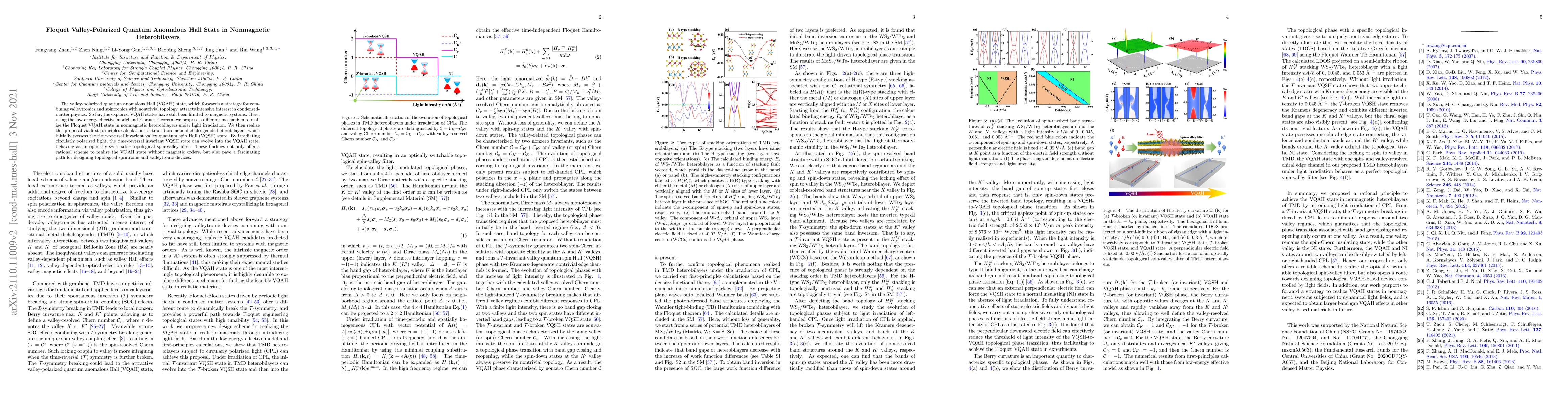 Thumbnail for Floquet Valley-Polarized Quantum Anomalous Hall State in Nonmagnetic
  Heterobilayers