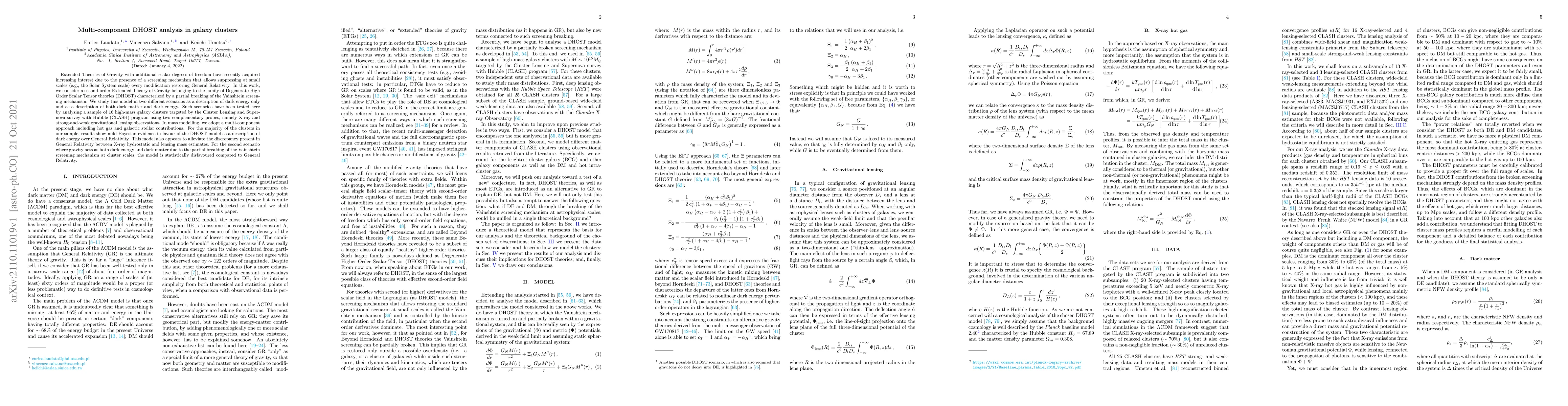 Thumbnail for Multi-component DHOST analysis in galaxy clusters