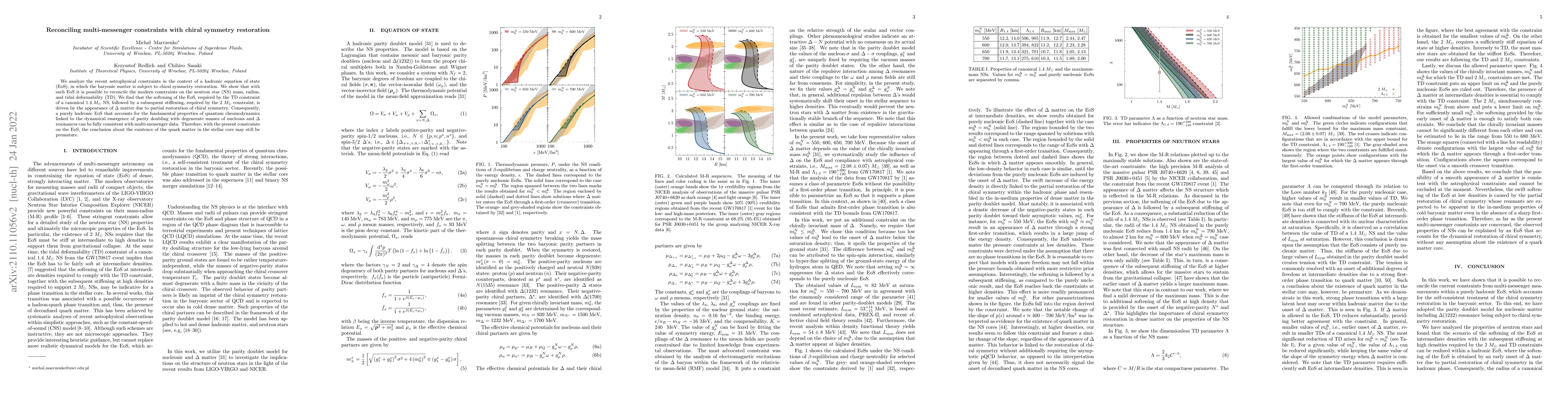 Thumbnail for Reconciling multi-messenger constraints with chiral symmetry restoration