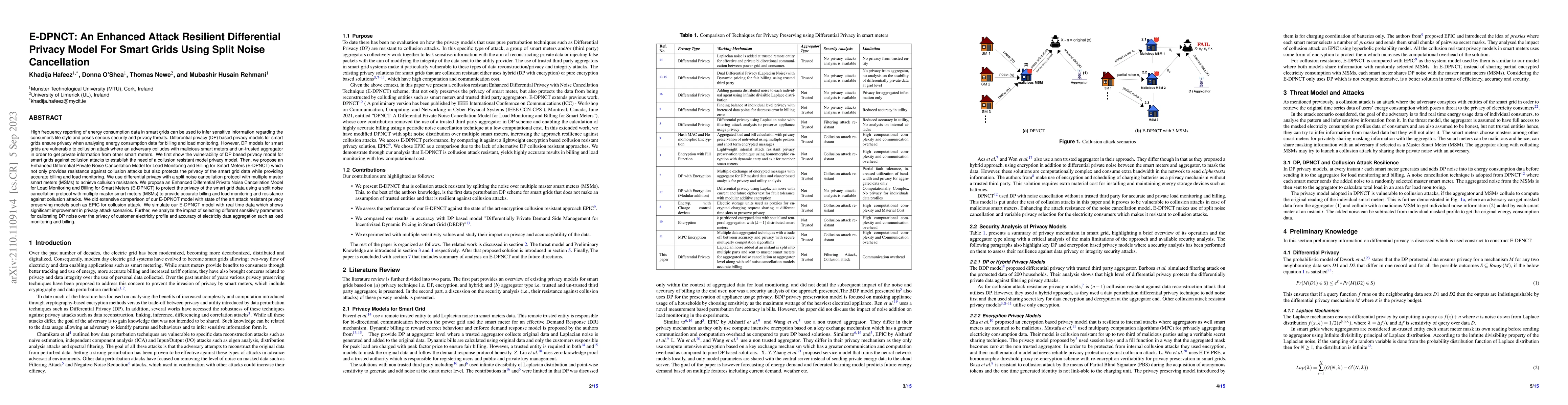 Thumbnail for E-DPNCT: An Enhanced Attack Resilient Differential Privacy Model For
  Smart Grids Using Split Noise Cancellation