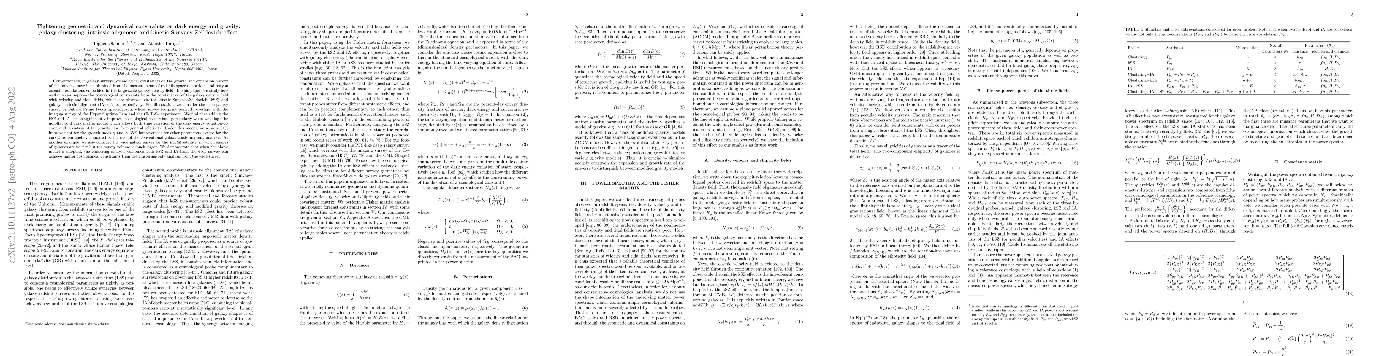 Thumbnail for Tightening geometric and dynamical constraints on dark energy and
  gravity: galaxy clustering, intrinsic alignment and kinetic
  Sunyaev-Zel'dovich effect