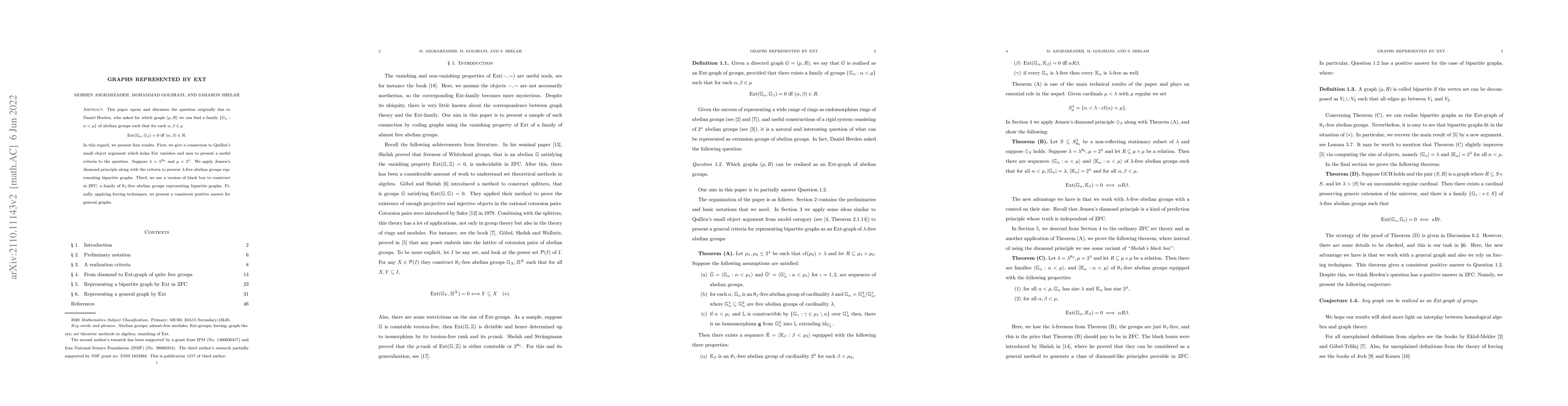 Thumbnail for Graphs represented by Ext