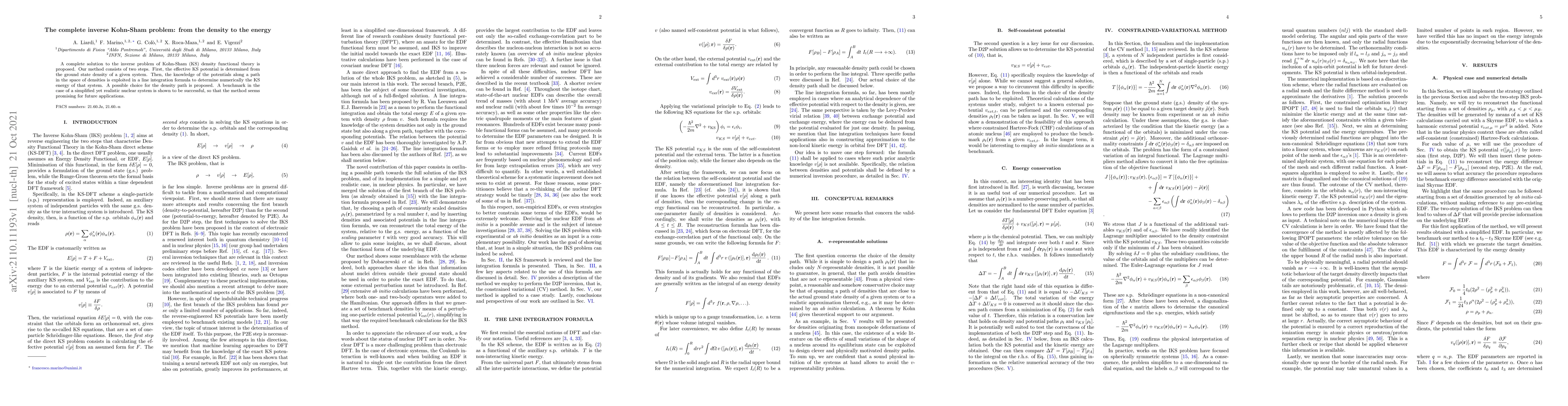 Thumbnail for The complete inverse Kohn-Sham problem: from the density to the energy