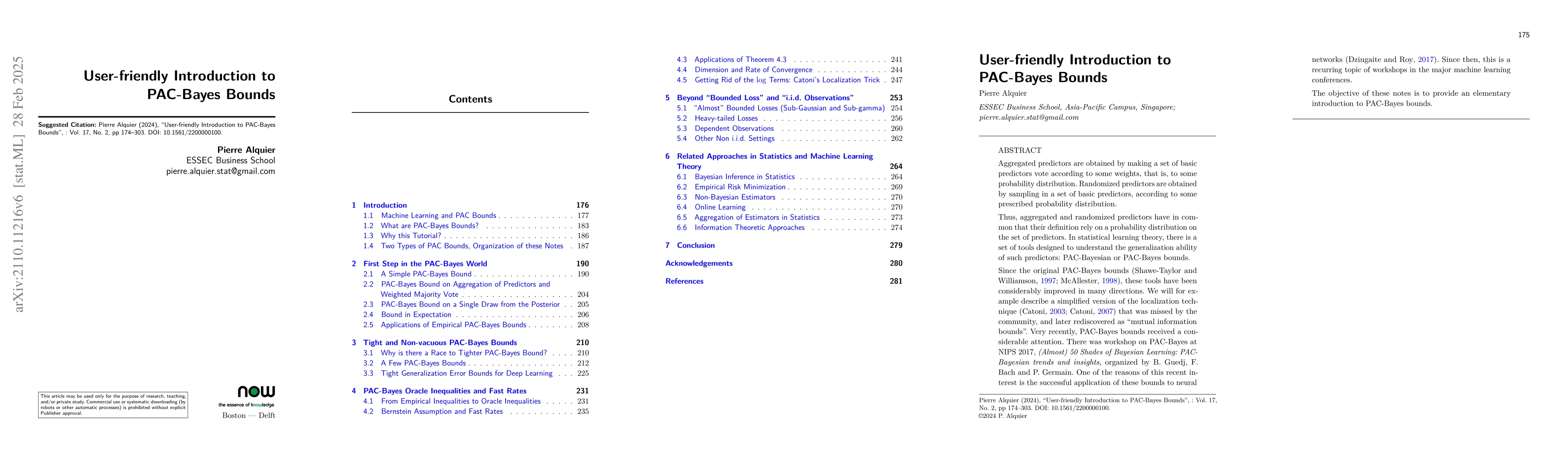 Thumbnail for User-friendly introduction to PAC-Bayes bounds