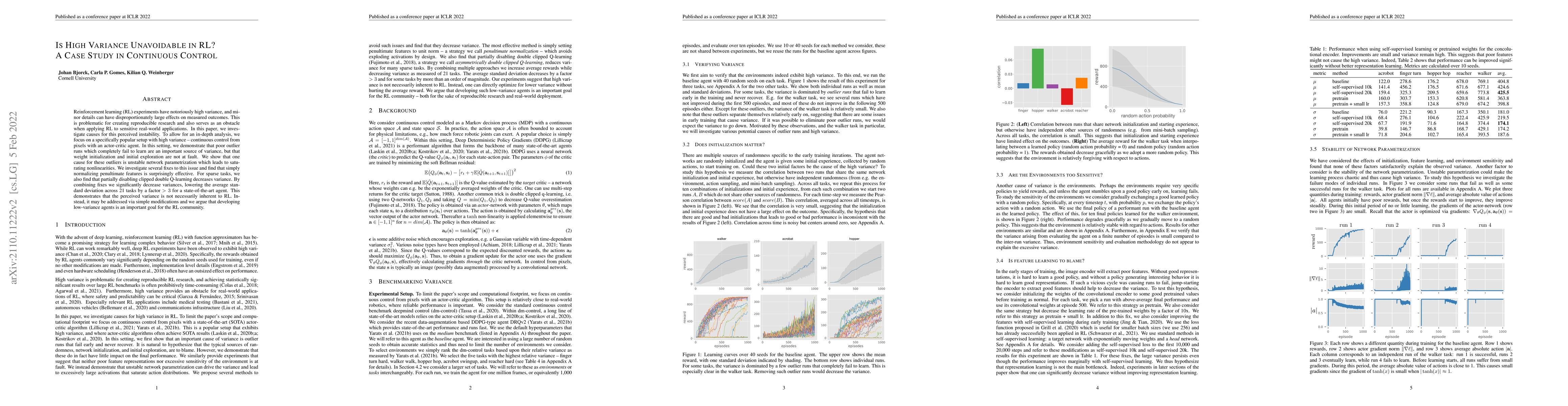 Thumbnail for Is High Variance Unavoidable in RL? A Case Study in Continuous Control