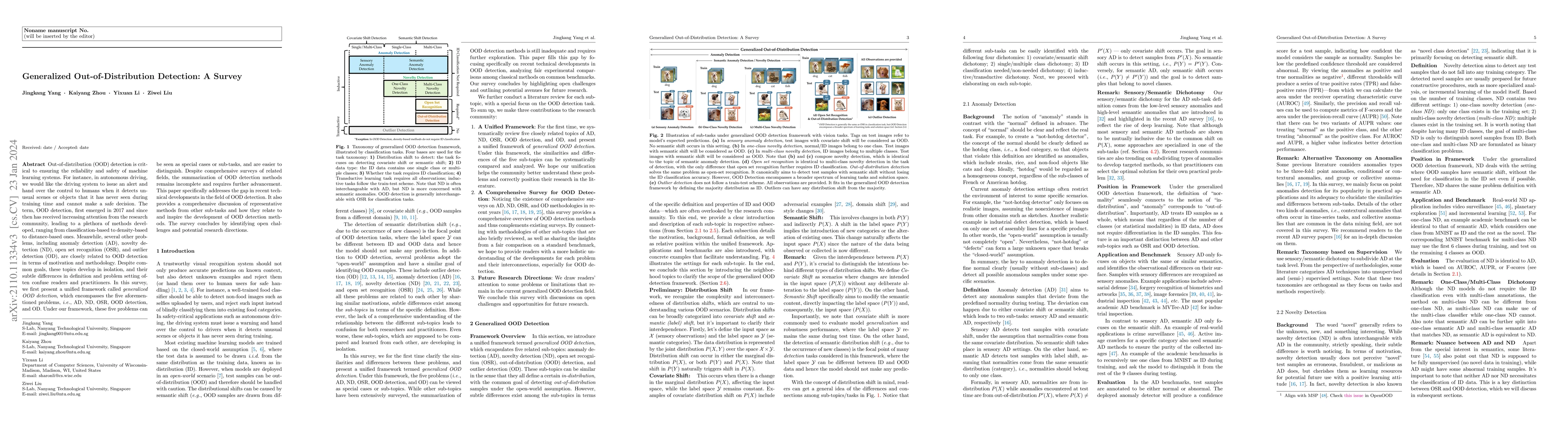 Thumbnail for Generalized Out-of-Distribution Detection: A Survey