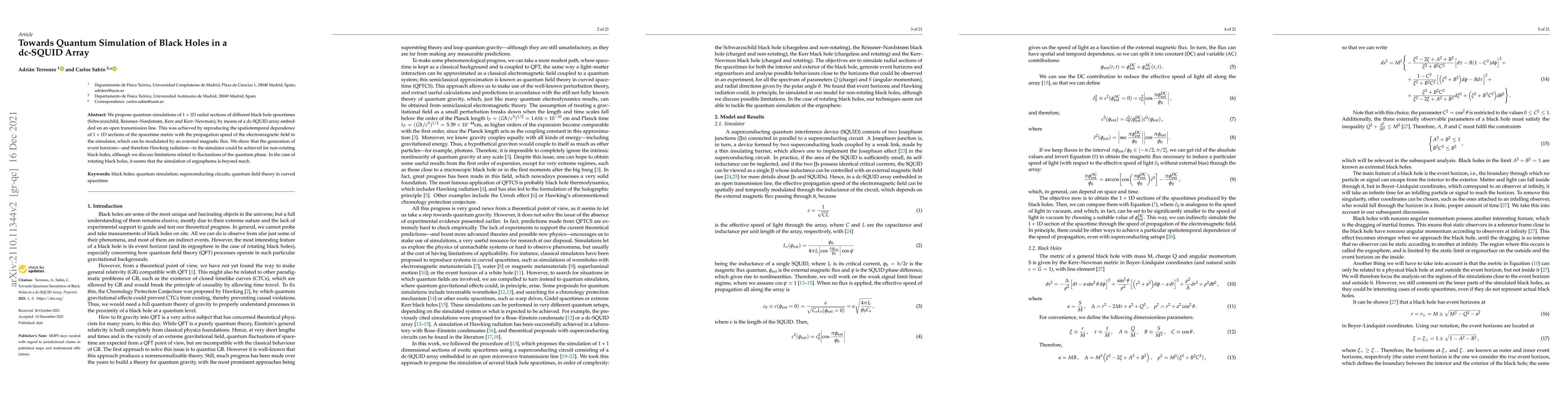 Thumbnail for Quantum Simulation of Black Holes in a dc-SQUID Array