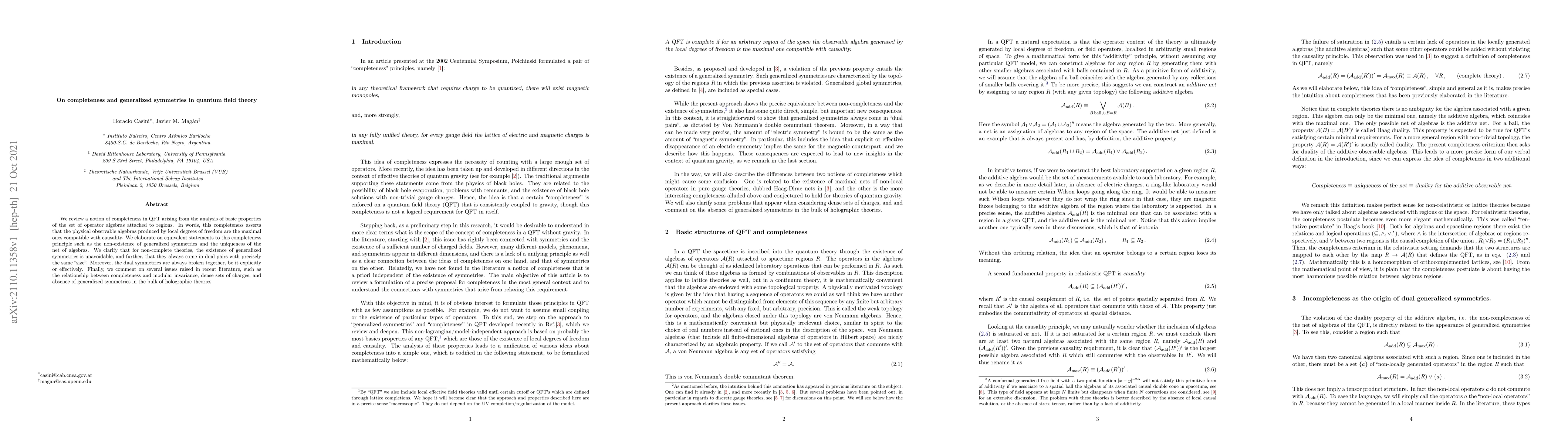 Thumbnail for On completeness and generalized symmetries in quantum field theory