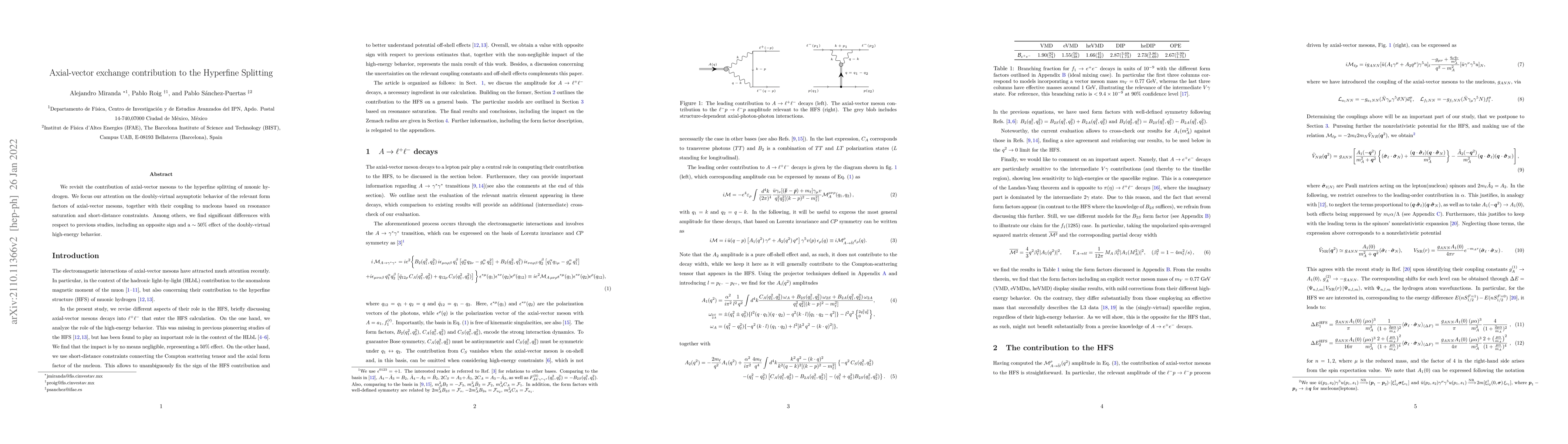 Thumbnail for Axial-vector exchange contribution to the Hyperfine Splitting