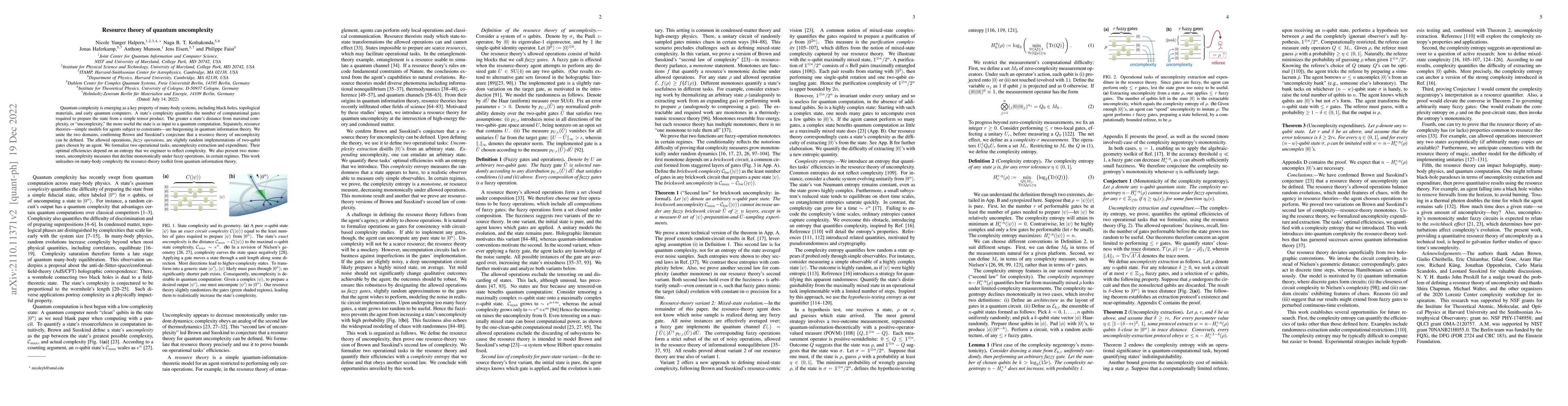 Thumbnail for Resource theory of quantum uncomplexity