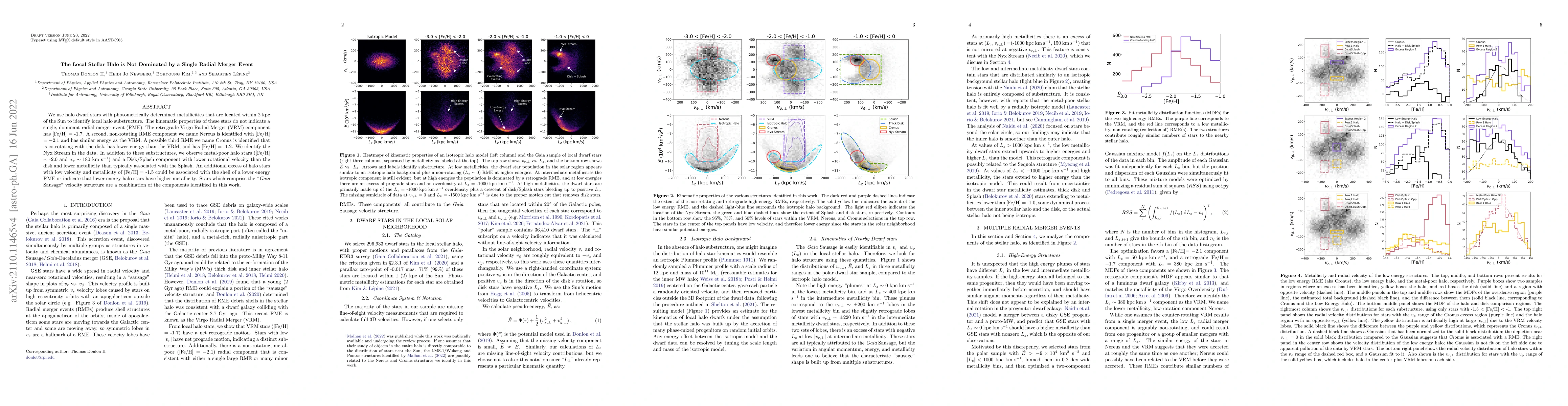 Thumbnail for The Local Stellar Halo is Not Dominated by a Single Radial Merger Event