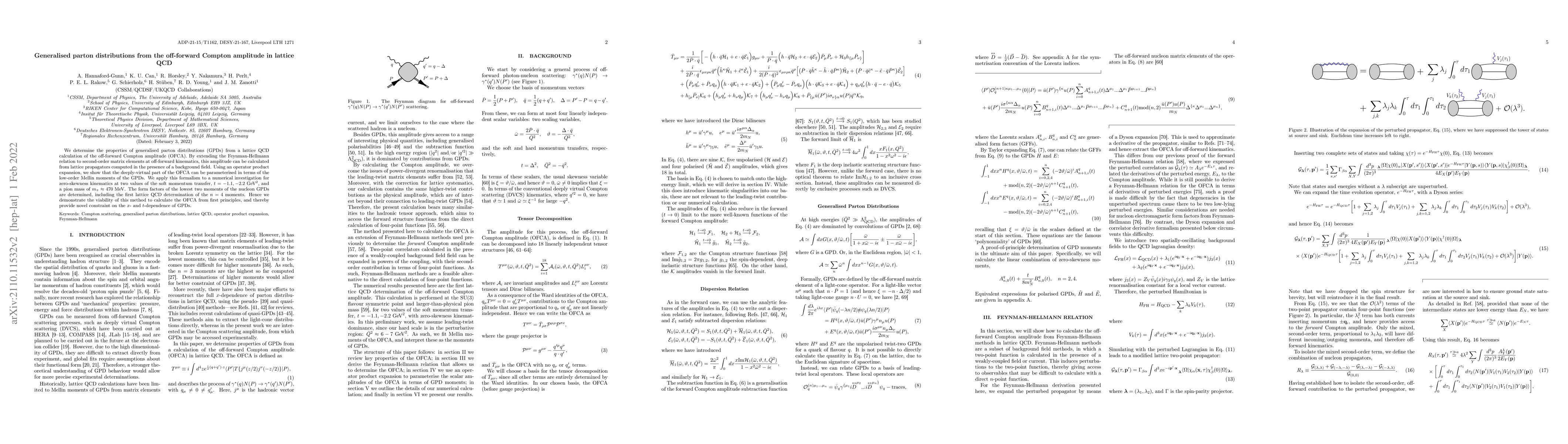 Thumbnail for Generalised parton distributions from the off-forward Compton amplitude
  in lattice QCD