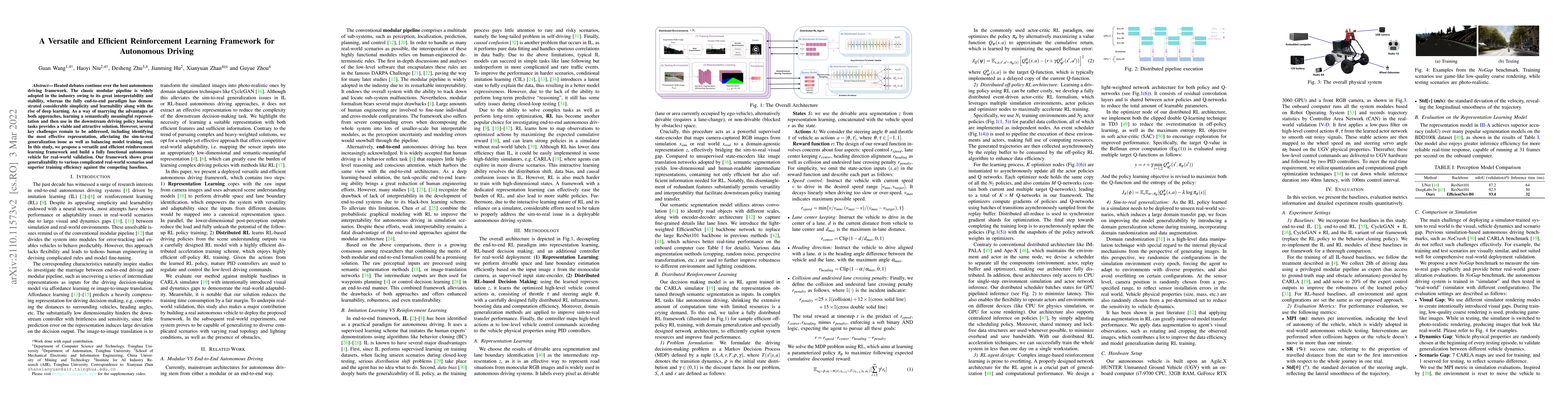 Thumbnail for A Versatile and Efficient Reinforcement Learning Framework for
  Autonomous Driving