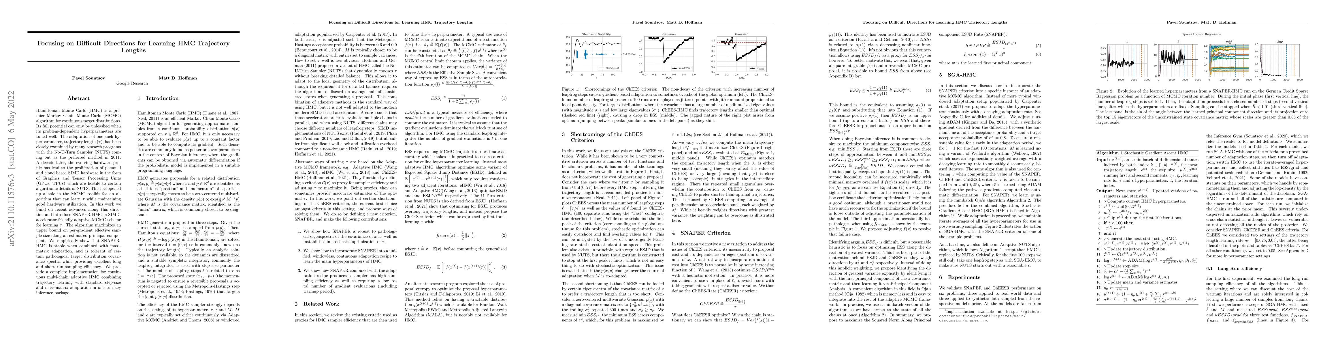 Thumbnail for Focusing on Difficult Directions for Learning HMC Trajectory Lengths