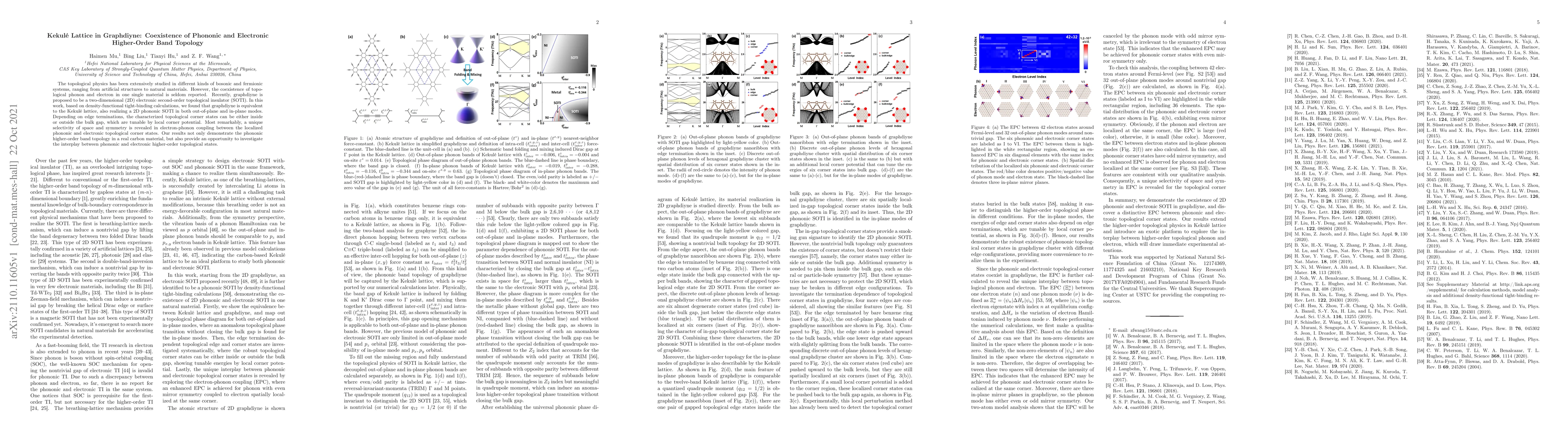 Thumbnail for Kekule Lattice in Graphdiyne: Coexistence of Phononic and Electronic
  Higher-Order Band Topology