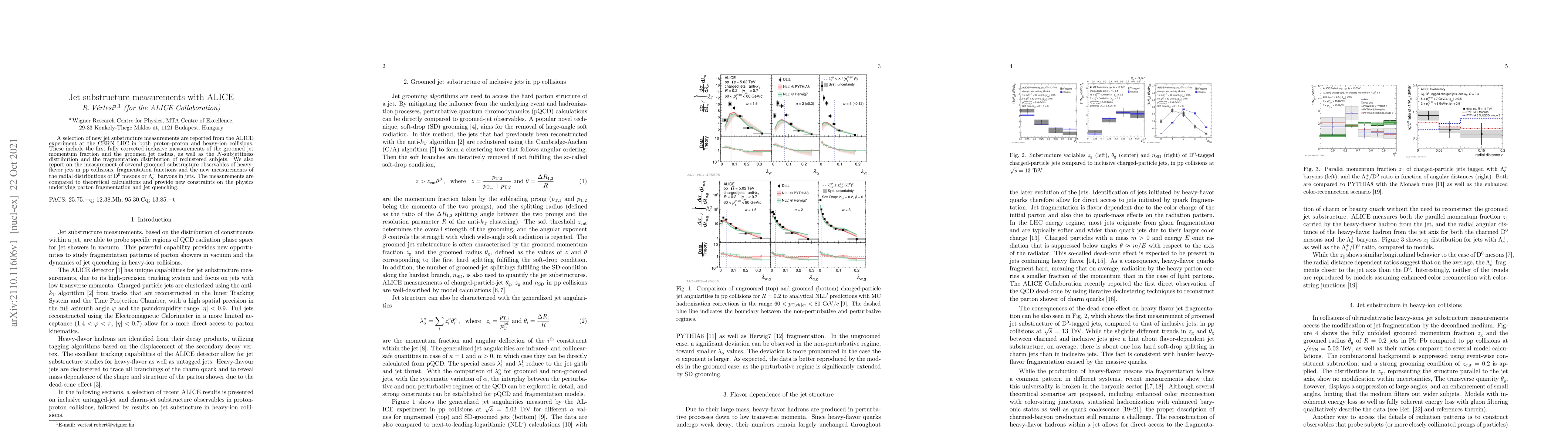 Thumbnail for Jet substructure measurements with ALICE