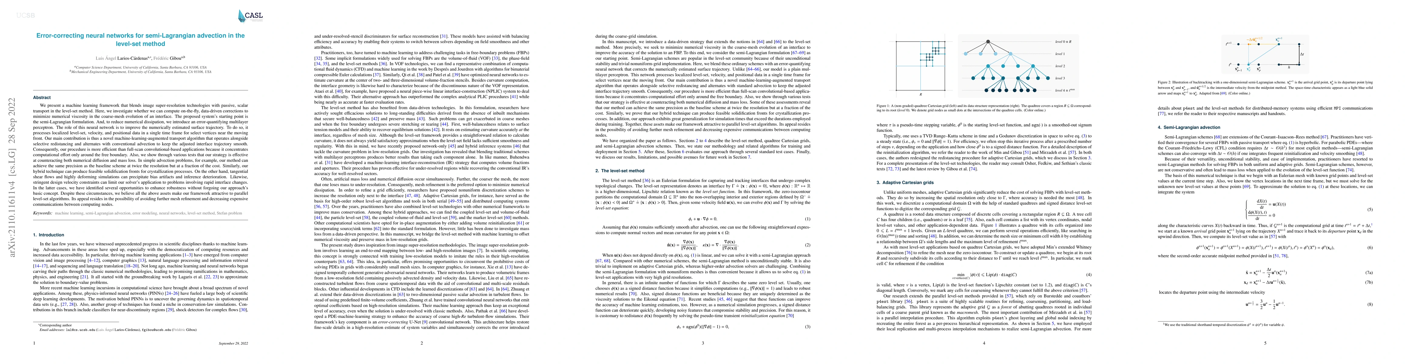 Thumbnail for Error-correcting neural networks for semi-Lagrangian advection in the
  level-set method