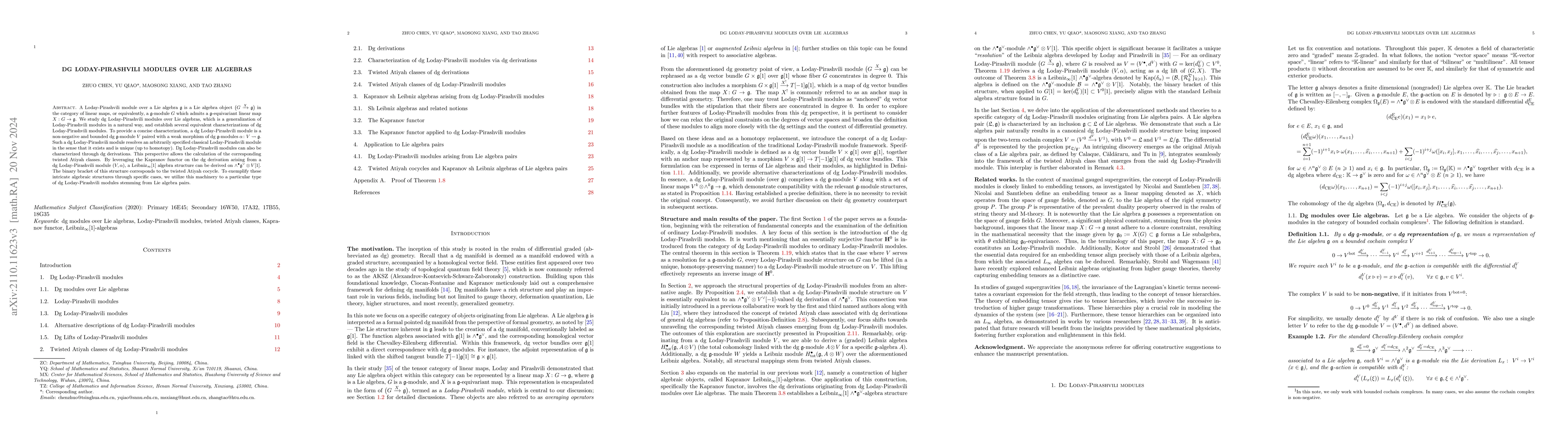 Thumbnail for Dg Loday-Pirashvili modules over Lie algebras