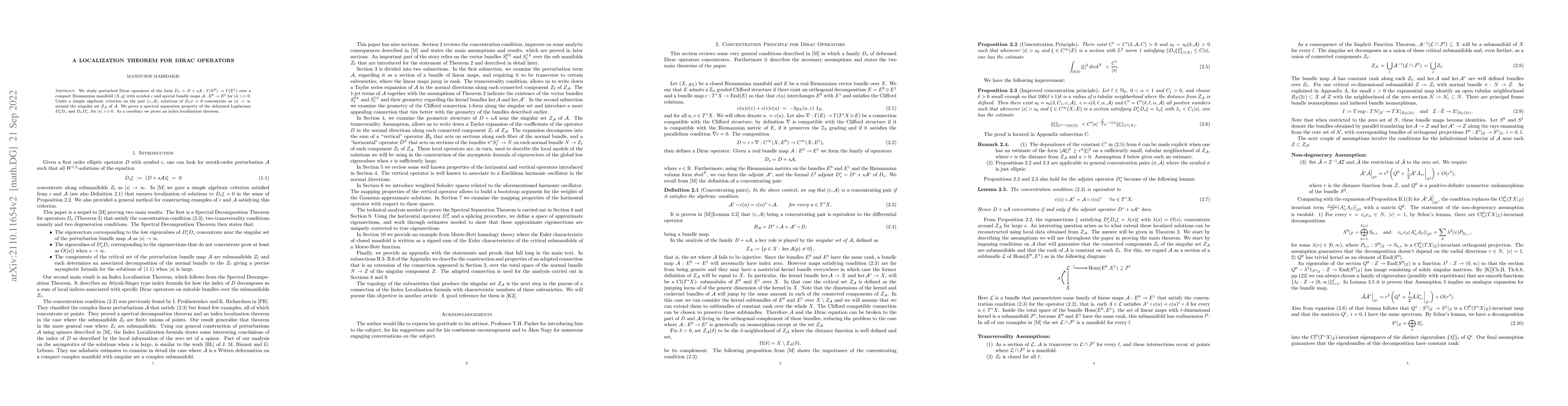 Thumbnail for A Localization Theorem for Dirac operators