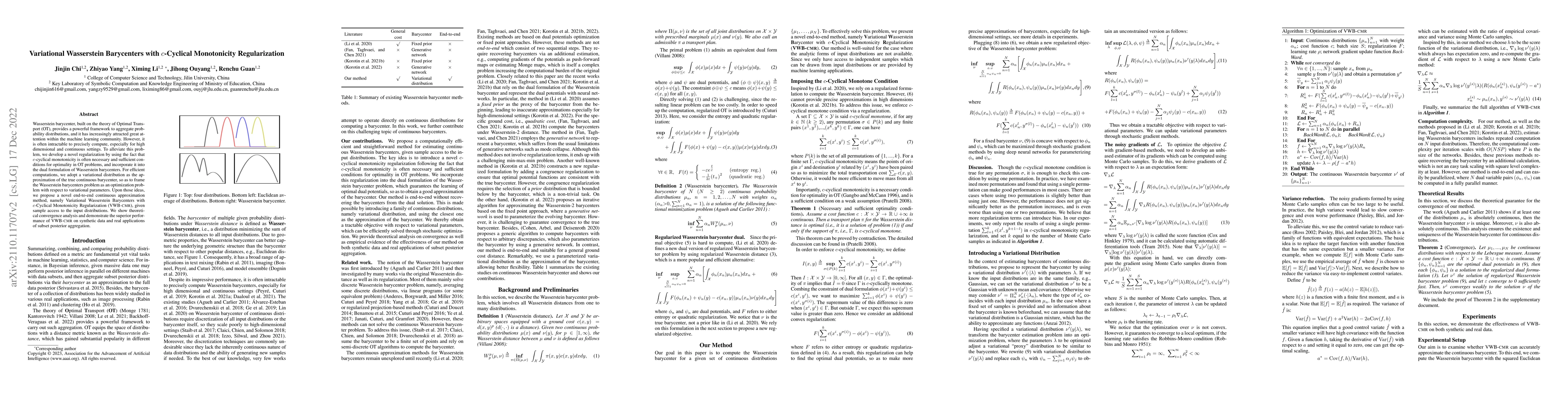 Thumbnail for Variational Wasserstein Barycenters with c-Cyclical Monotonicity