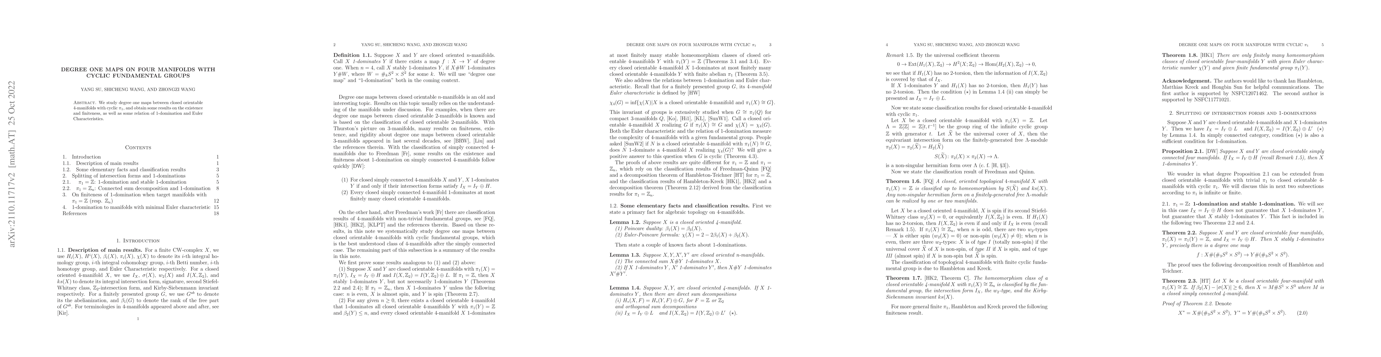Thumbnail for Degree one maps on four manifolds with cyclic fundamental groups