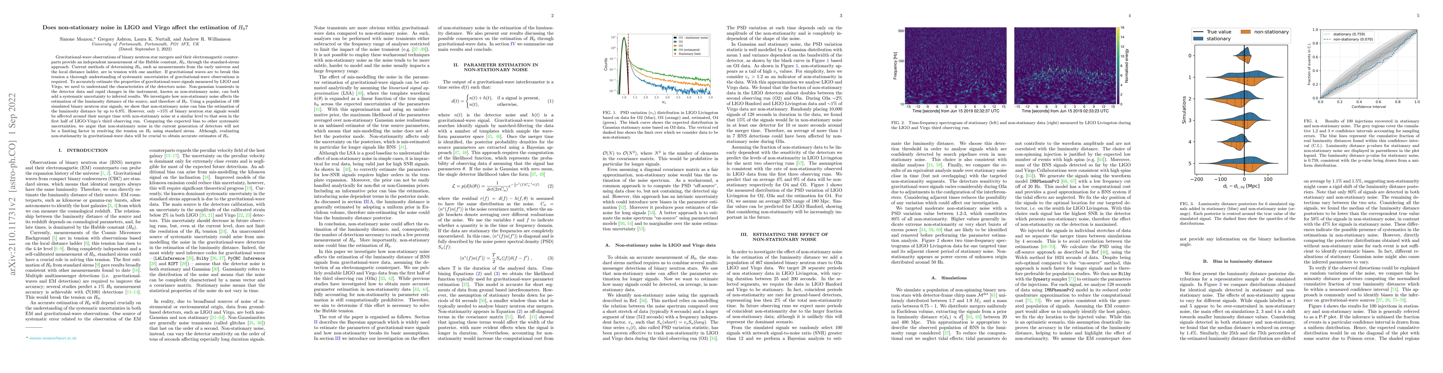 Thumbnail for Does non-stationary noise in LIGO and Virgo affect the estimation of
  $H_0$?