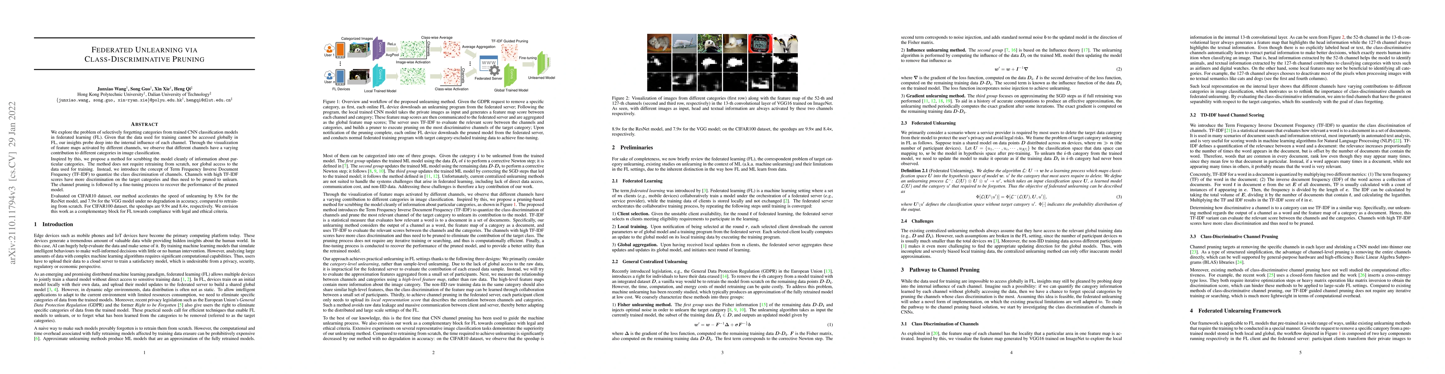 Thumbnail for Federated Unlearning via Class-Discriminative Pruning