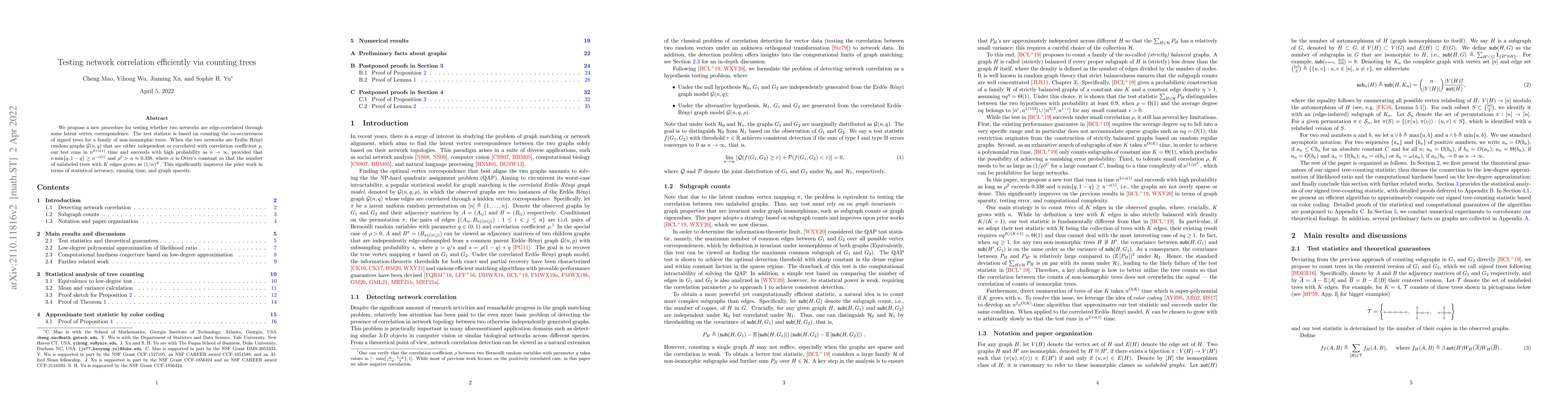 Thumbnail for Testing network correlation efficiently via counting trees