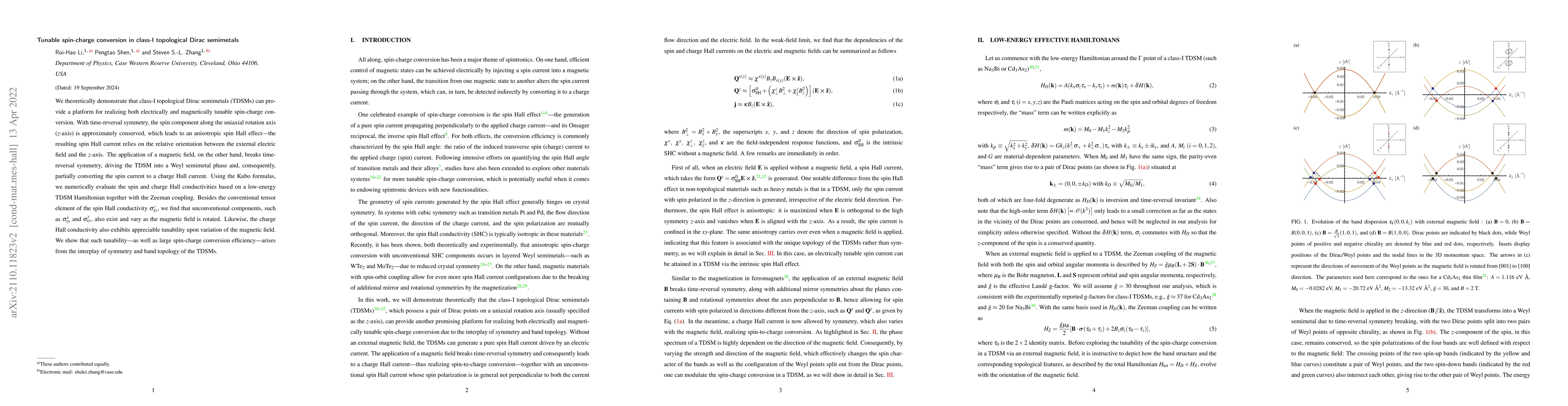 Thumbnail for Tunable spin-charge conversion in class-I topological Dirac semimetals