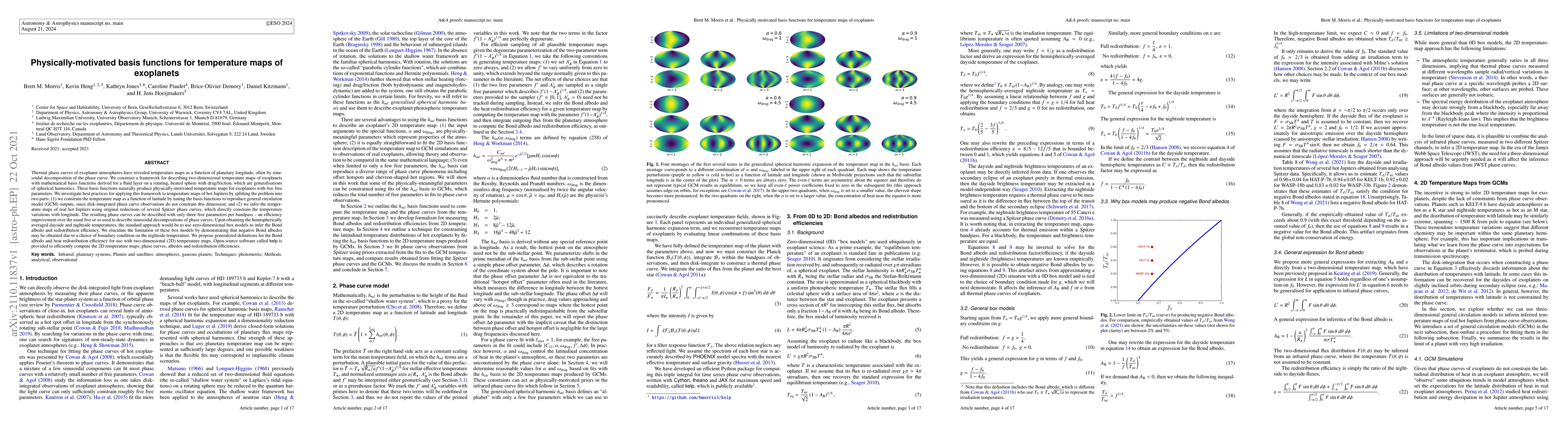 Thumbnail for Physically-motivated basis functions for temperature maps of exoplanets