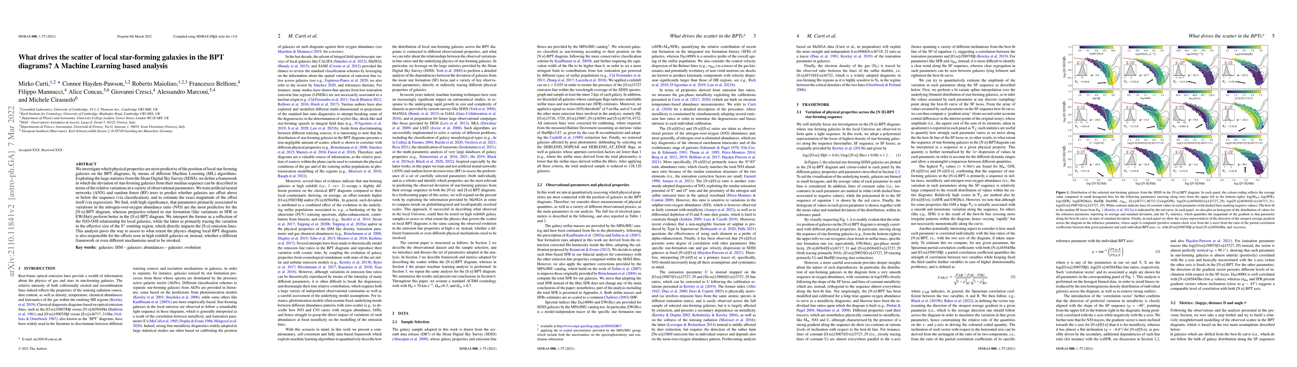 Thumbnail for What drives the scatter of local star-forming galaxies in the BPT
  diagrams? A Machine Learning based analysis