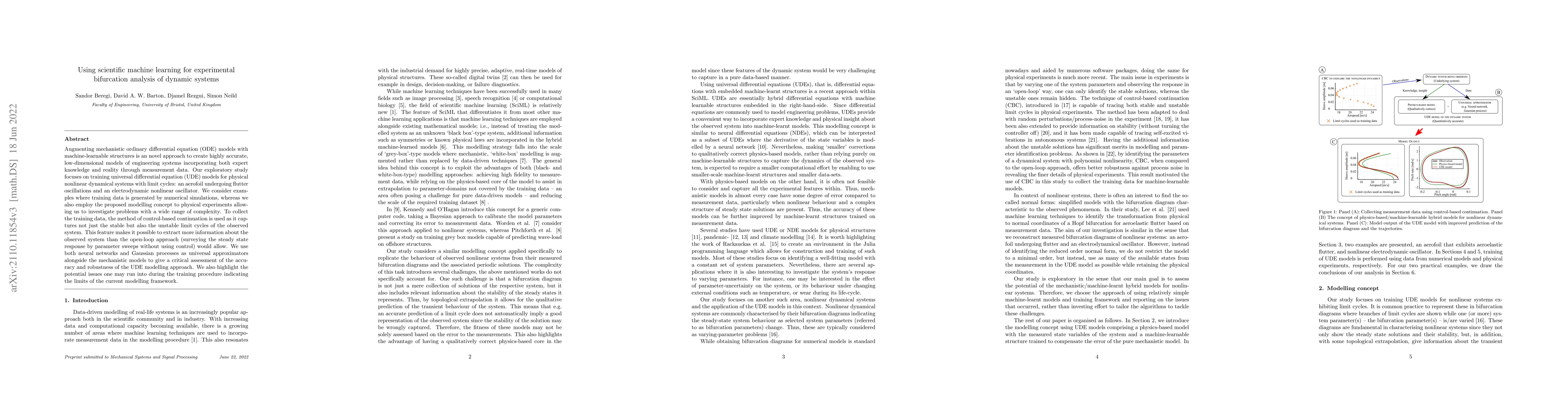 Thumbnail for Using scientific machine learning for experimental bifurcation analysis
  of dynamic systems