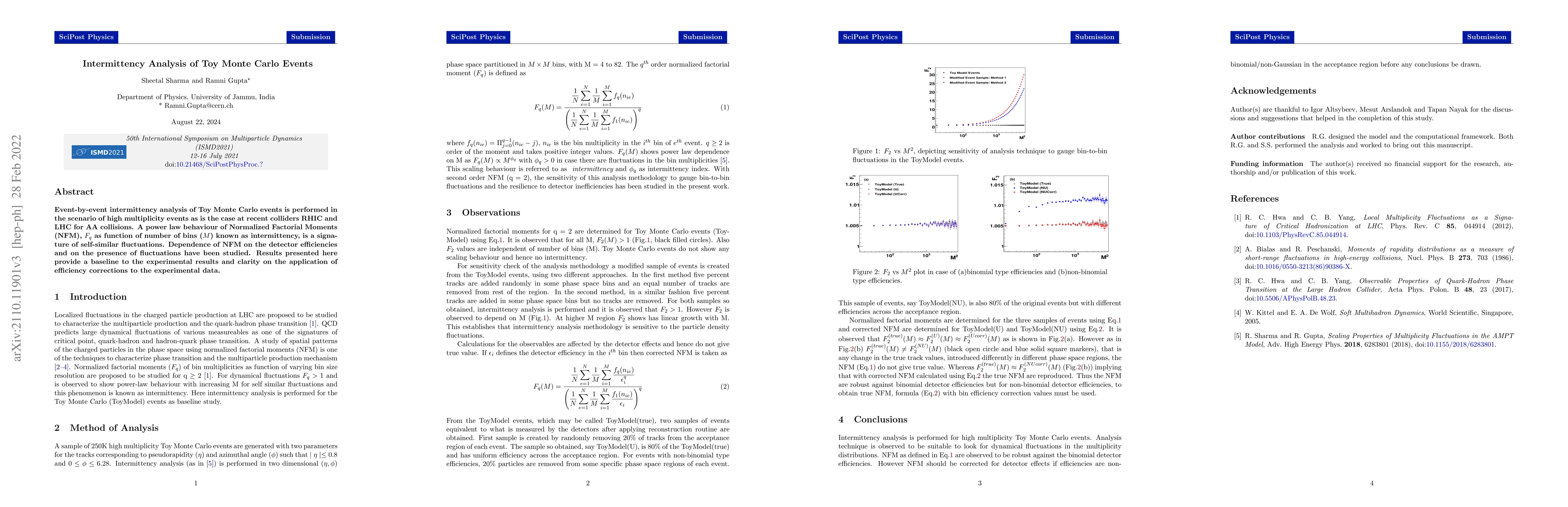 Thumbnail for Intermittency Analysis of Toy Monte Carlo Events