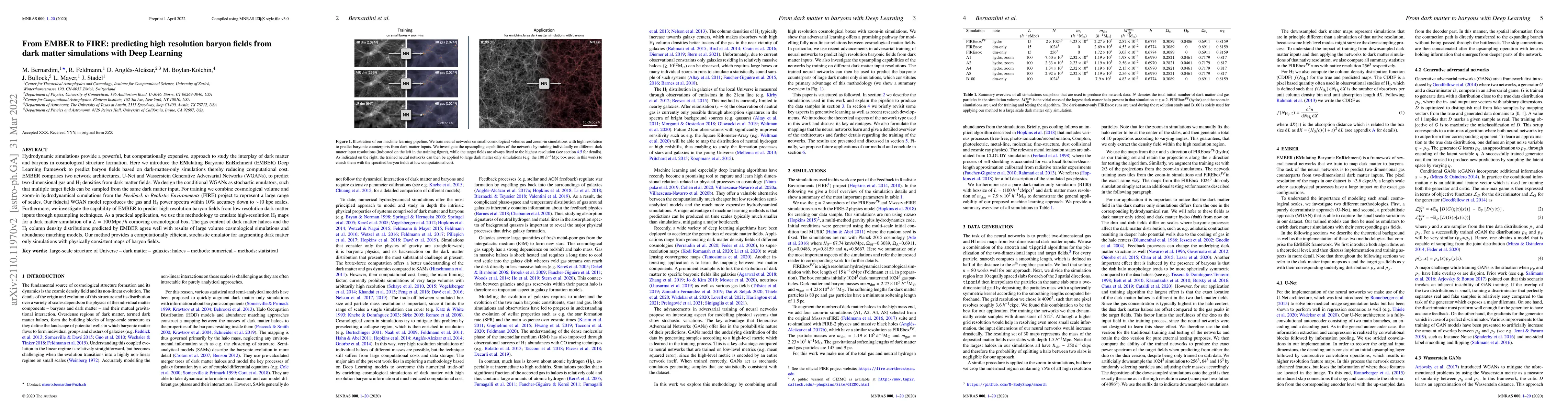 Thumbnail for From EMBER to FIRE: predicting high resolution baryon fields from dark
  matter simulations with Deep Learning