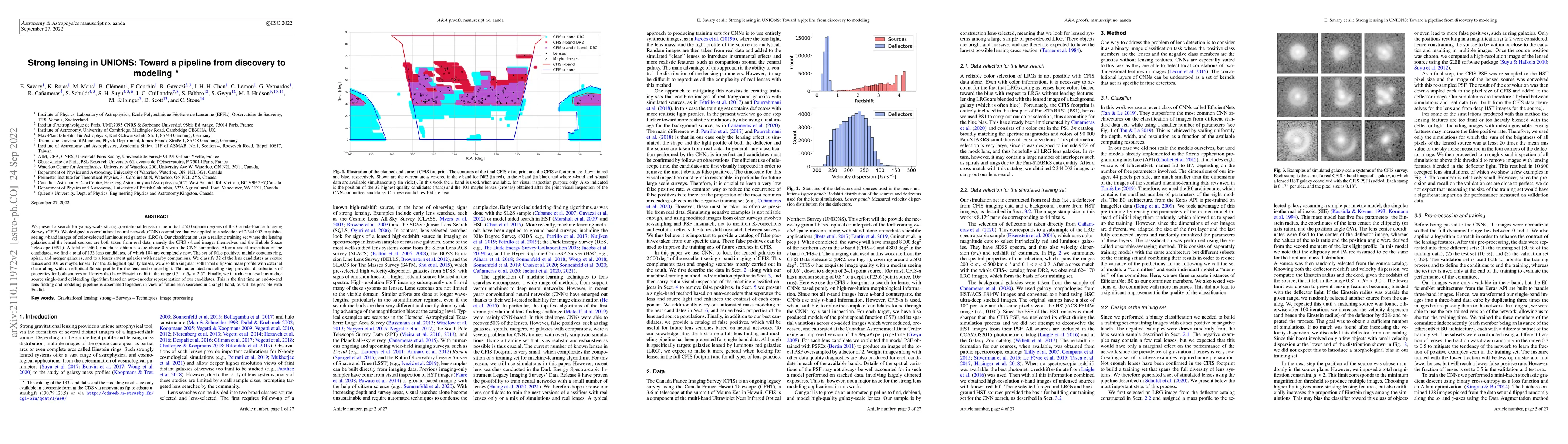 Thumbnail for Strong lensing in UNIONS: Toward a pipeline from discovery to modeling