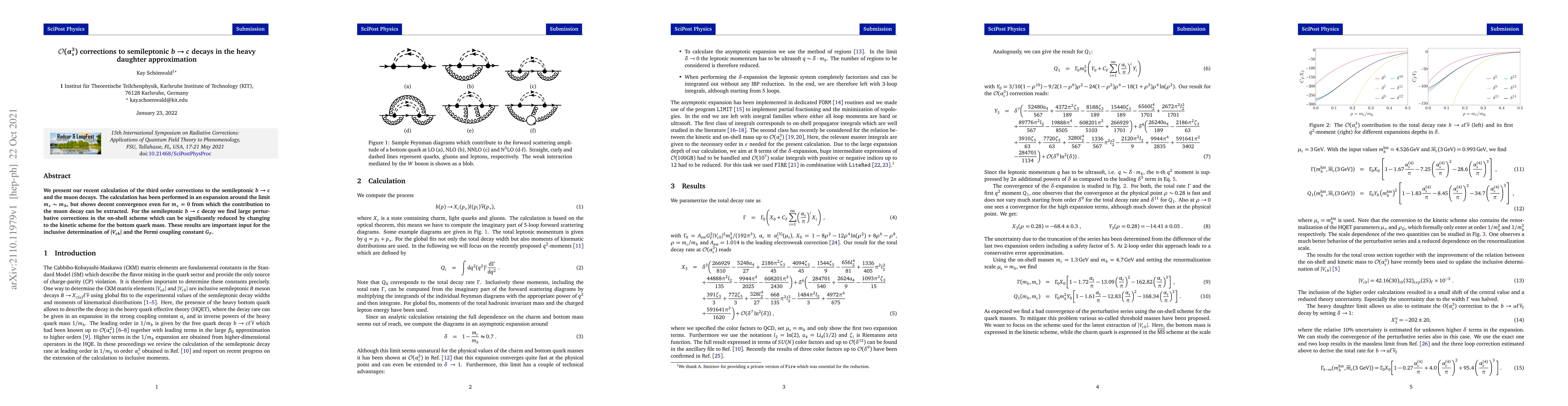 Thumbnail for $\mathcal{O}(\alpha_s^3)$ corrections to semileptonic $b \to c$ decays
  in the heavy daughter approximation