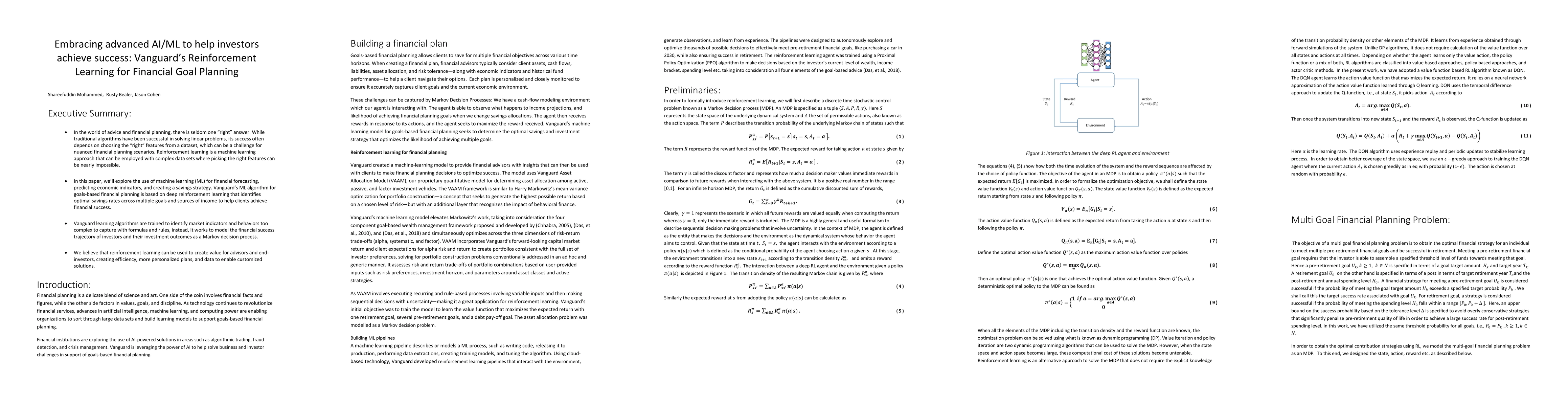 Thumbnail for Embracing advanced AI/ML to help investors achieve success: Vanguard
  Reinforcement Learning for Financial Goal Planning