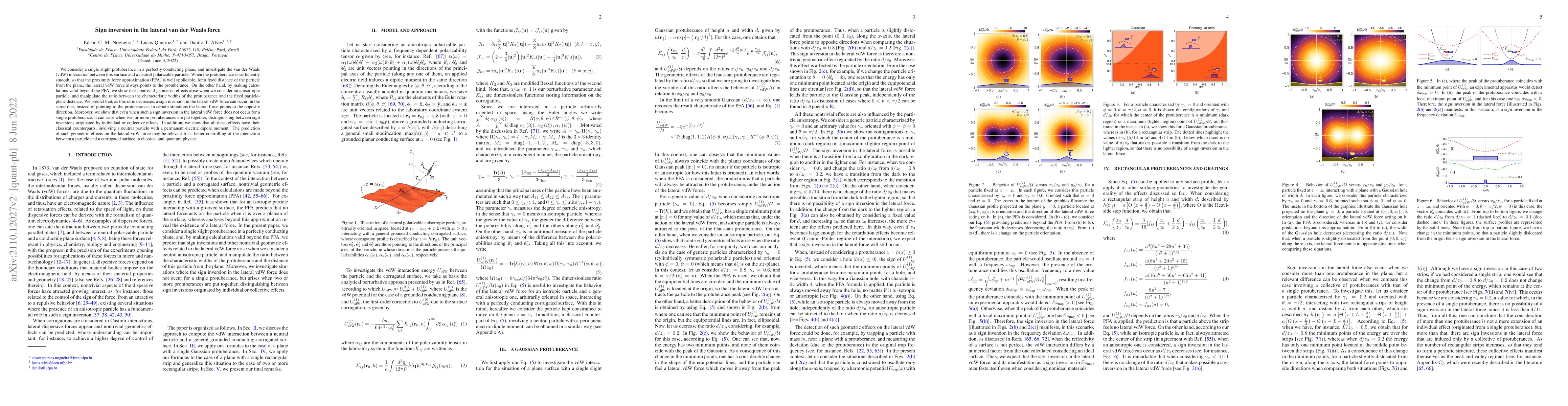 Thumbnail for Sign inversion in the lateral van der Waals force